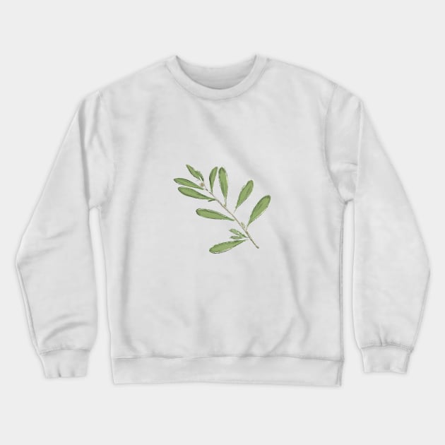 Olive branch Crewneck Sweatshirt by Slownessi